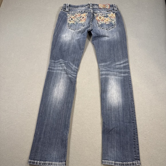 Miss Me VTG Straight JD1042TL  Jeans Womens 30 THICK STITCH Pockets Low Rise Y2K - Picture 3 of 10